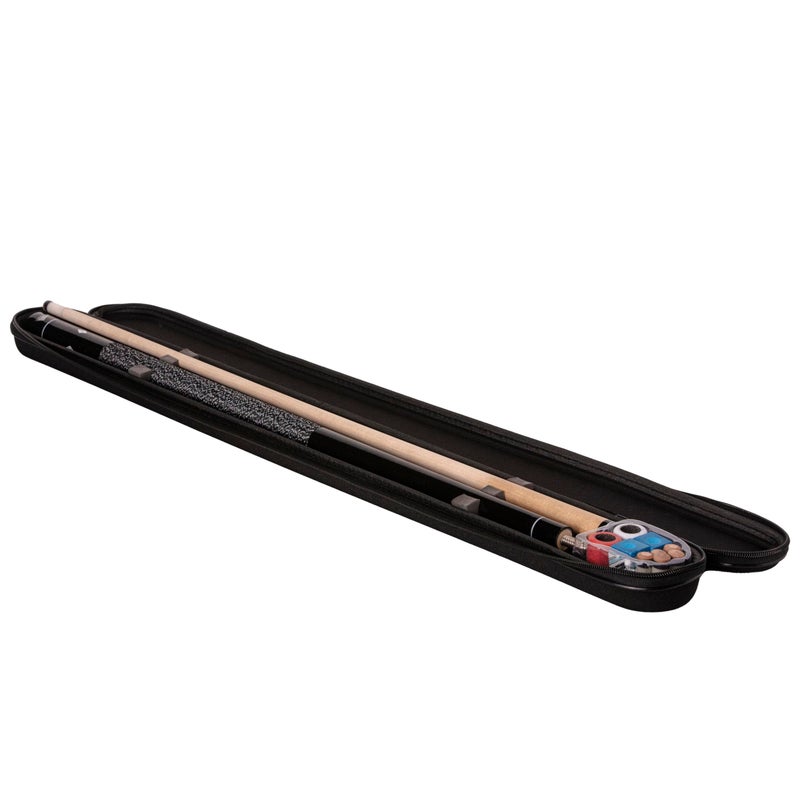 Mizerak Pool Cue & Case Set â€“ 57â€³ 2-Piece Hardwood Stick, Hard Cue Case, Extra Tips, Chalk, Scuffer â€“ Complete Pool Cue Starter Kit - Image 1